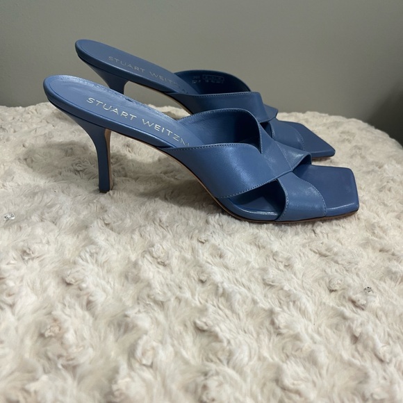 Stuart Weitzman Blue Carmen Sandal heel‎ NEW 10 - Picture 2 of 10